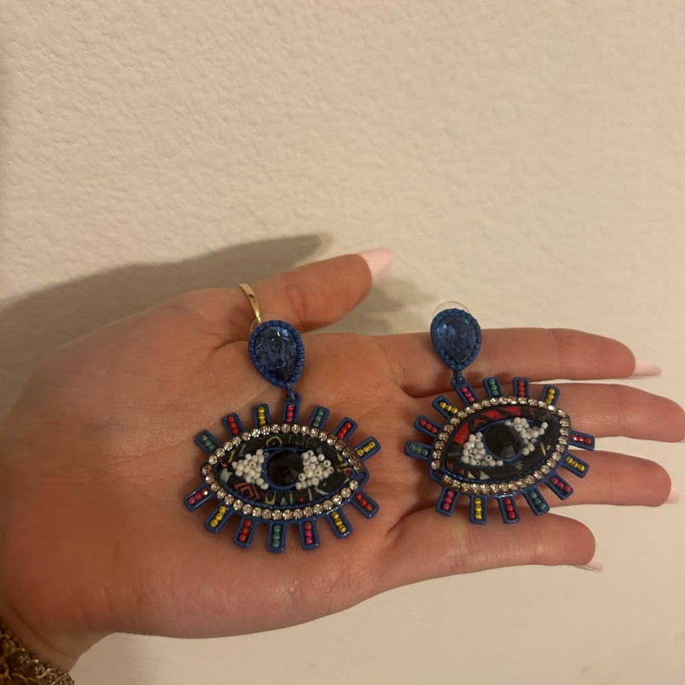 Colorful Evil Eye Beaded Earrings